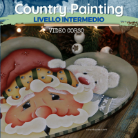 Santa & Bear -Video Corso di Country Painting