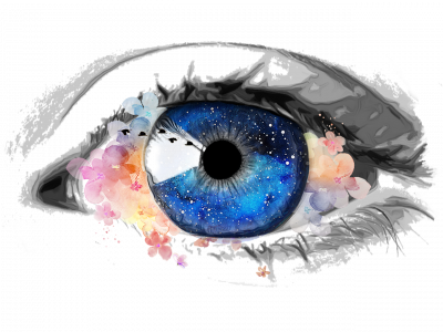eye, creative, galaxy